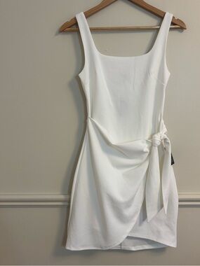 New with tags Express White Sleeveless Tie-Waist Mini Dress